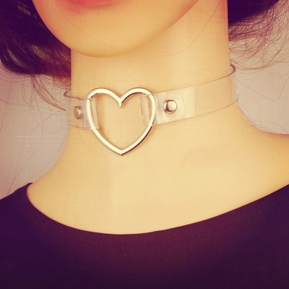❤️ Awesome PU leather heart choker absolve in various colors 🖤 - Picture 7 of 11